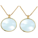 GLEAVI Schmuck 2 STK Lupe Monakel Brille Halskette Vergrößernde Halskette Kettenhalskette Für Frauen Tragbare Tasche Lange Kette Monokel Fräulein Pullover Kette Metall Handlich
