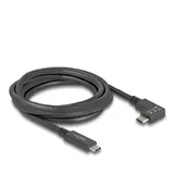 DeLock USB-C® Kabel USB-C® Stecker USB-C® Stecker gewinkelt links / rechts 2 m 4K PD 60 W mit E-Marker