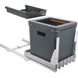 Müllex Abfallsystem BOXX40-R, Abfalleimer, Schwarz