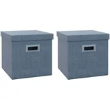 Homcom Aufbewahrungsbox 3er-Set stapelbare Aufbewahrungswürfel, für Wohnzimmer,
