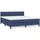 vidaXL Boxspringbett mit Matratze Blau 180x200 cm Stoff
