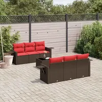vidaXL Garten-Lounge-Set 7-tlg. braun