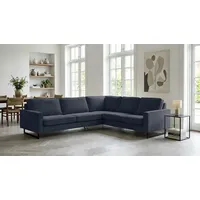 Home Affaire Ecksofa HOME AFFAIRE "Pinto, XXL, 250/290 cm, langer Schenkel, Ottomane", blau (rauchblau), B:290cm H:85cm T:250cm, Luxus-Microfaser in Lederoptik(100% Polyester);Cord (92% Polyester, 8% Polyamide), Sofas, Ecksofa, Cord, Chenille, Lederoptik, mit Keder,