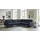 Home Affaire Ecksofa HOME AFFAIRE "Pinto, XXL, 250/290 cm, langer Schenkel, Ottomane", blau (rauchblau), B:290cm H:85cm T:250cm, Luxus-Microfaser in Lederoptik(100% Polyester);Cord (92% Polyester, 8% Polyamide), Sofas, Ecksofa, Cord, Chenille, Lederoptik, mit Keder,