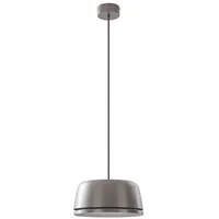 LUCANDE LED-Hängeleuchte Faelinor, grau, Aluminium, Ø 35 cm