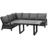 Siena Garden Taranto Dininglounge 5-tlg. Aluminium/Gardino®-Geflecht Dunkelgrau