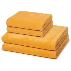 Cawö Lifestyle Handtuch-Set - 4-teilig Apricot Coral 