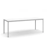 Esstisch, 2000 x 800 mm, Gestell grau, weiß