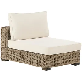 Beliani Varallo Loungeset 4-Sitzer grau/cremeweiß