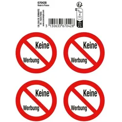 EXACOMPTA Hinweisschild »Keine Werbung« 10 x 10 cm, 10x10 cm