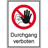 SafetyMarking Verbotsschild Durchgang verboten, Hygiene und Abstand 13,1 x 18,5 cm