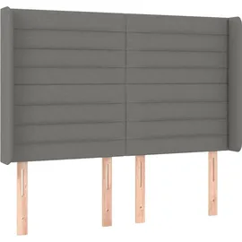 vidaXL Boxspringbett 140 x 200 cm Dunkelgrau