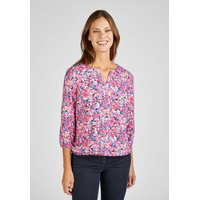 Rabe Damen Blusenshirt mit Blumenmuster Magenta rot - 44