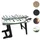 MCW Tischkicker Manchester, Kicker Kickertisch Tischfussball, klappbar 84x121x105 ~ weiß/grün Fußballmotiv