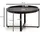 Wohnling Couchtisch Rund Schwarz Massivholz 60 x 60 x 35 cm