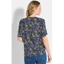 GOLDNER Schlupfbluse Elegantes Halbarm Blusenshirt blau 22
