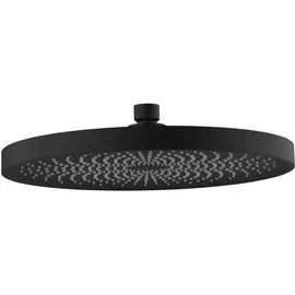 Wenko Softwater Duschkopf, Regenduschkopf, Universalbrause spritzarm und leise in der Funktion, Duschbrause, super sanftes Wasser dank mehr Düsen am Brausekopf, Duschkopf Ø 26 cm, ABS Schwarz matt