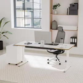 Yaasa Schreibtisch Desk Pro 160 x 80 cm Multiplex Weiß/Weiß