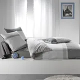 Traumschlaf Spencer Gestreift Grau 240 x 220 cm + 2 x 80 x 80 cm