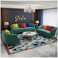 JVmoebel Sofa Grüne Sofagarnitur 3+2+1 Sitzer Designer Sofas Luxus Couchen, Made in Europe blau