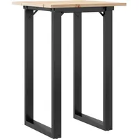 VidaXL Esstisch O-Gestell 50x50x75 cm Massivholz Kiefer und Stahl
