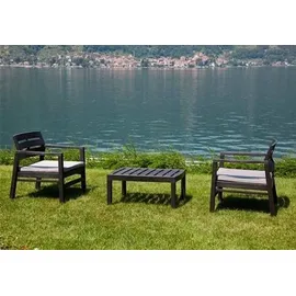 Dmora Outdoor-Lounge-Set 3-tlg. Anthrazit