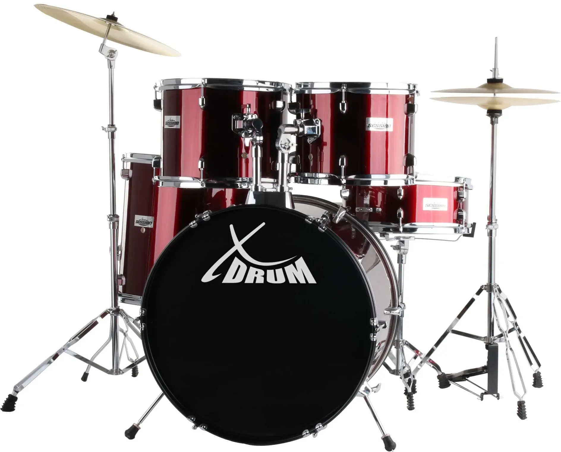 XDrum Semi 20" Studio Schlagzeug Lipstick Red inkl. Schule