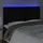vidaXL LED Kopfteil Schwarz 180x5x118/128 cm Samt