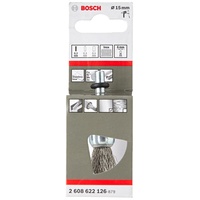 Bosch Pinselbürste, gewellt, rostfrei, 0,2 mm, 15 mm, 4500 U/ min Schaft-Ø 6 mm 2608622