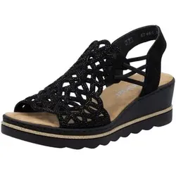Rieker  Sandalen Sandaletten 67465-00  - Importiert, Schwarz  in Schwarz, 40