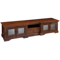 Massivmoebel24 MASSIVMOEBEL24.DE Oxford TV-Board Akazie 210x50x50, Farbe:Dunkelbraun lackiert, Größe:210x50x50