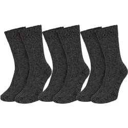 Socken Norweger Style | 3 Paar Strümpfe | warme Wollsocken | Anthrazit 39/42