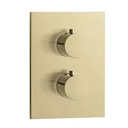 Herzbach Design iX Fertigmontageset 21.503055.2.41 Unterputz-Thermostat, 3 Verbraucher, brass steel