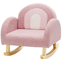 KOMFOTTEU Kindersofa Schaukelstuhl, aus Lammfellimitat rosa