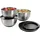 Genius Edelstahl Schüssel-Set Schwarz/Silber 6-tlg.