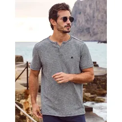 Gestreiftes Serafinoshirt, gestrickt - Classic Navy - XXXL