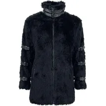 Gothicana by EMP Damen schwarze Übergangsjacke mit Schnallen XXL - schwarz - XXL