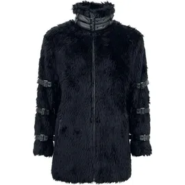 Gothicana by EMP Damen schwarze Übergangsjacke mit Schnallen XXL - schwarz - XXL