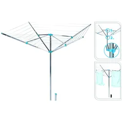 Wäschespinne Wäscheständer Wäscheleine Wäschetrockner Aluminium 180cm