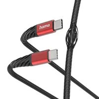 Hama USB-C auf USB-C 1,5 m Schwarz/Rot