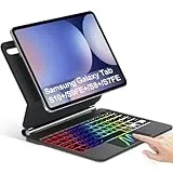 IVEOPPE Samsung Galaxy Tab S10 Plus Hülle mit Tastatur - Samsung Galaxy Tab S9 Fe Plus Tastatur, Magic-Stand Tastatur Hülle für Samsung Tab S10+/S9 FE+/S9+/S8+/S7FE 12.4 Zoll, Multi-Touch-Trackpad