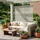 casa.pro Garten-Paravent 180 x 120 cm Knoblauchbeige Stahl