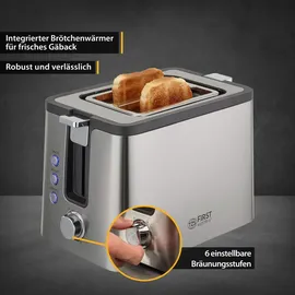 First Austria 2-Scheiben-Toaster Edelstahl