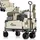 SAMAX Bollerwagen Faltbar 2in1 mit Bank beige