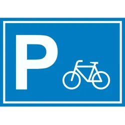 Fahrrad Parkplatz Schild waagerecht A3 (297x420mm)