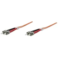 Intellinet Network Solutions Intellinet Glasfaser LWL-Anschlusskabel, Duplex, Multimode, ST/ST, 62,5/125 μm, OM1, 1 m, Orange