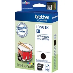Tinten BROTHER LC22UBK BROTHER MFCJ985DW TINTE BLACK