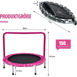 Costway Mini Trampolin 92 cm rosa/schwarz