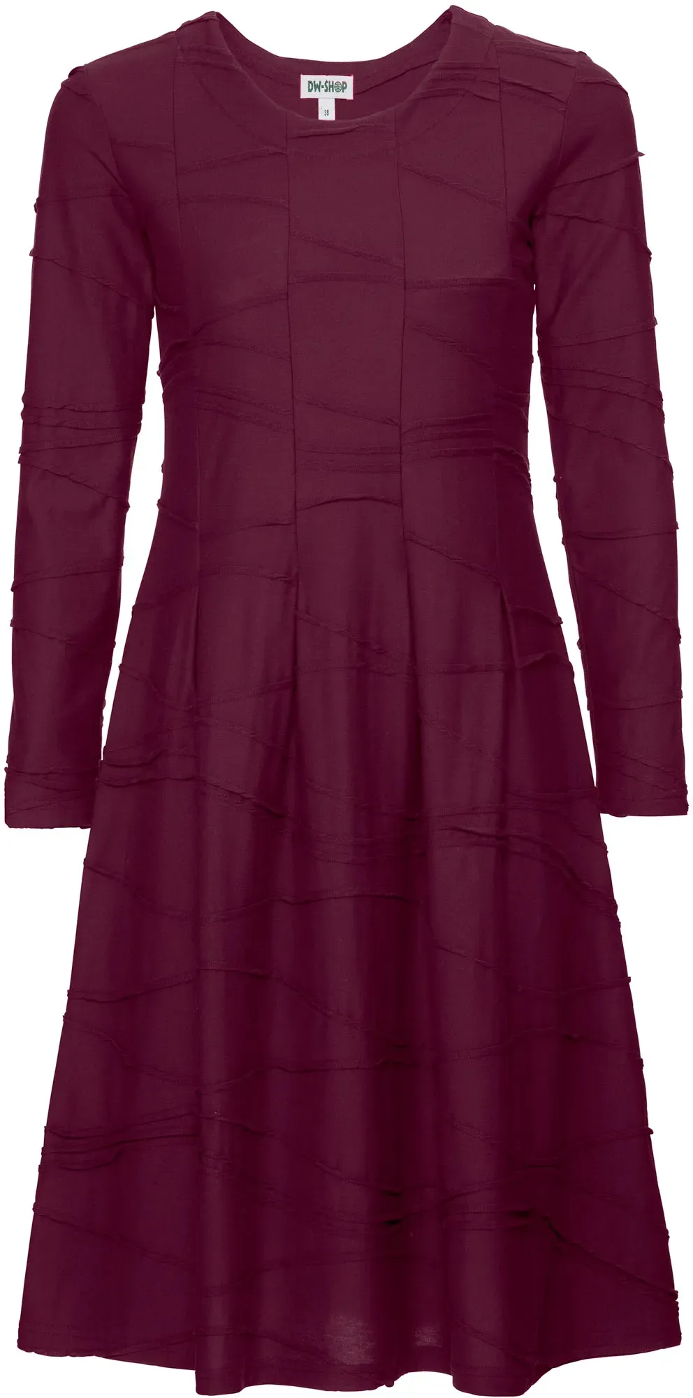 Baumwoll-Kleid, bordeaux, 38