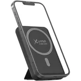 XLayer MagFix Pro Kabelloses Schnellladegerät Powerbank mit Standfuß 5.000Mah Schwarz